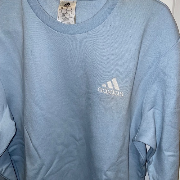 Adidas sweatshirt, light blue NWT MEN’S SIZE MEDIUM - Picture 2 of 4